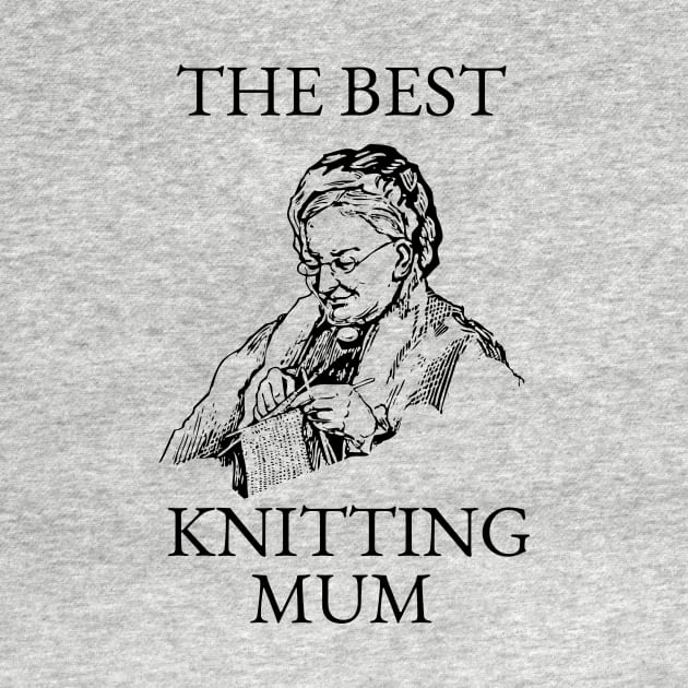 THE BEST KNITTING CRAFTS MUM LINE ART SIMPLE VECTOR STYLE, MOTHER OLD TIMES by the619hub